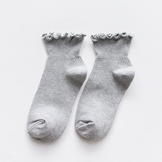 Women Frilly Ruffle Socks Lolita Style