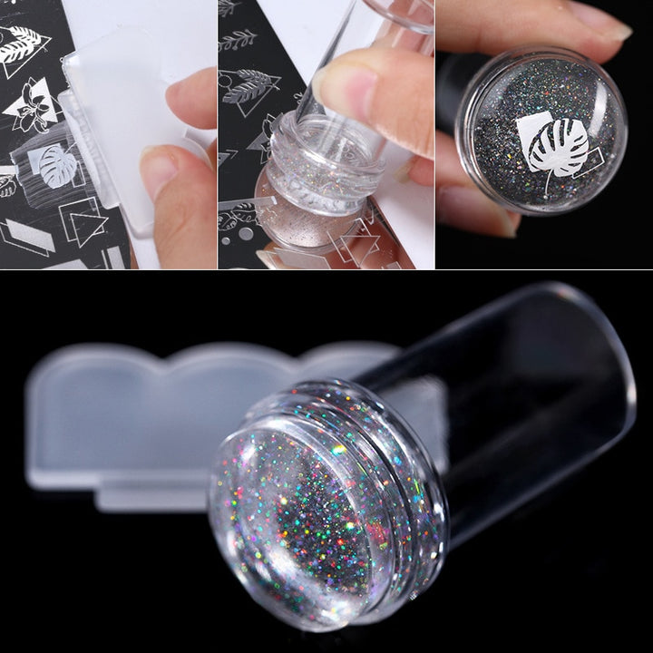 French Transparent Nail Art Stamping Tool