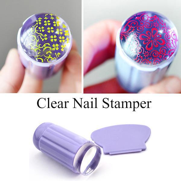 French Transparent Nail Art Stamping Tool